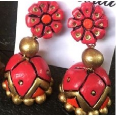 Handpainted Terracotta Jewellery – Ear rings